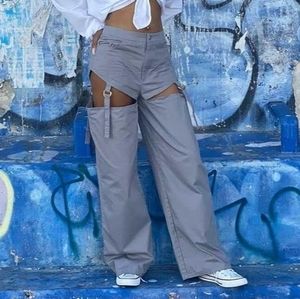 D-ring cut-out cargo pants